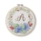 6" Floral Monogram Counted Cross Stitch Kit with Hoop by Loops & Threads®